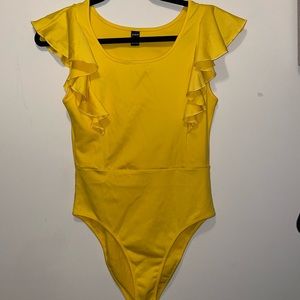 yellow bodysuit